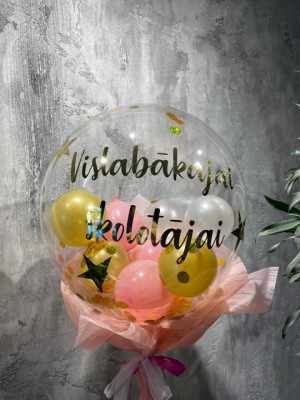 Balonu kompozīcija kraft papīrā