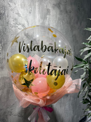 Balonu kompozīcija kraft papīrā